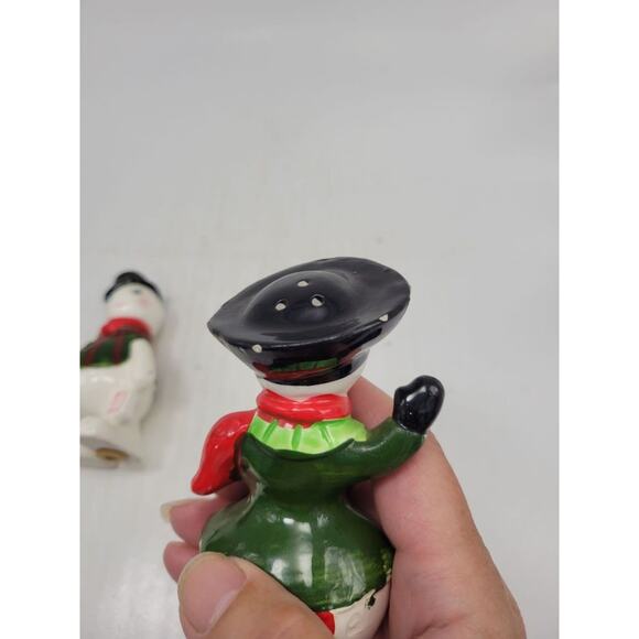 Vintage Kreiss Salt Pepper Shakers, Snowman Couple, MCM Christmas Decor - Picture 4 of 6